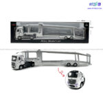 ماکت فلزی تریلی بنز حمل خودرو موزیکال و چراغدار کد JG260