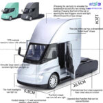 ماکت فلزی تریلی تسلا موزیکال و چراغدار مقیاس 1:24 - Image 5