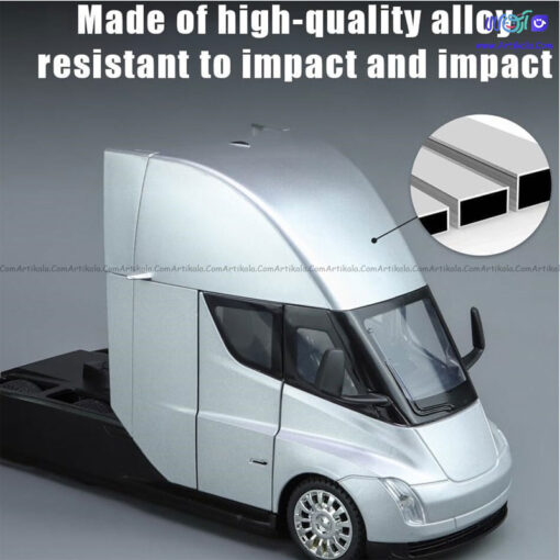 ماکت فلزی تریلی تسلا موزیکال و چراغدار مقیاس 1:24 - Image 4