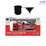 ماکت ماشین فلزی آتش نشانی آبپاش موزیکال و چراغدار مدل 8676b