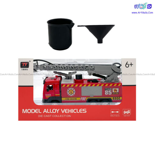 ماکت ماشین فلزی آتش نشانی آبپاش موزیکال و چراغدار مدل 8676b (2) ماکت ماشین فلزی آتش نشانی آبپاش موزیکال و چراغدار مدل 8676b - Image 1