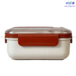 لانچ باکس دو قسمتی YAKADA حجم ۱ لیتر به همراه قاشق و چنگال - Image 3