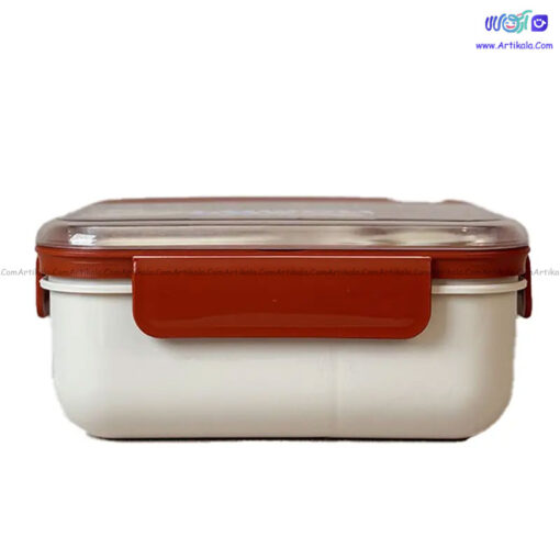 لانچ باکس دو قسمتی YAKADA حجم ۱ لیتر به همراه قاشق و چنگال - Image 3