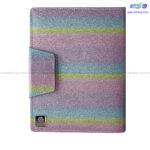 کلاسور چرم لاکچری ترمو 100 برگ قفل فلز کد 136 -رنگین کمان